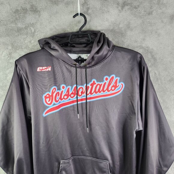 Mens Gray OSA Athletics Scissortails Pullover Sweatshirt Hoodie Long Sleeve L - Picture 4 of 13